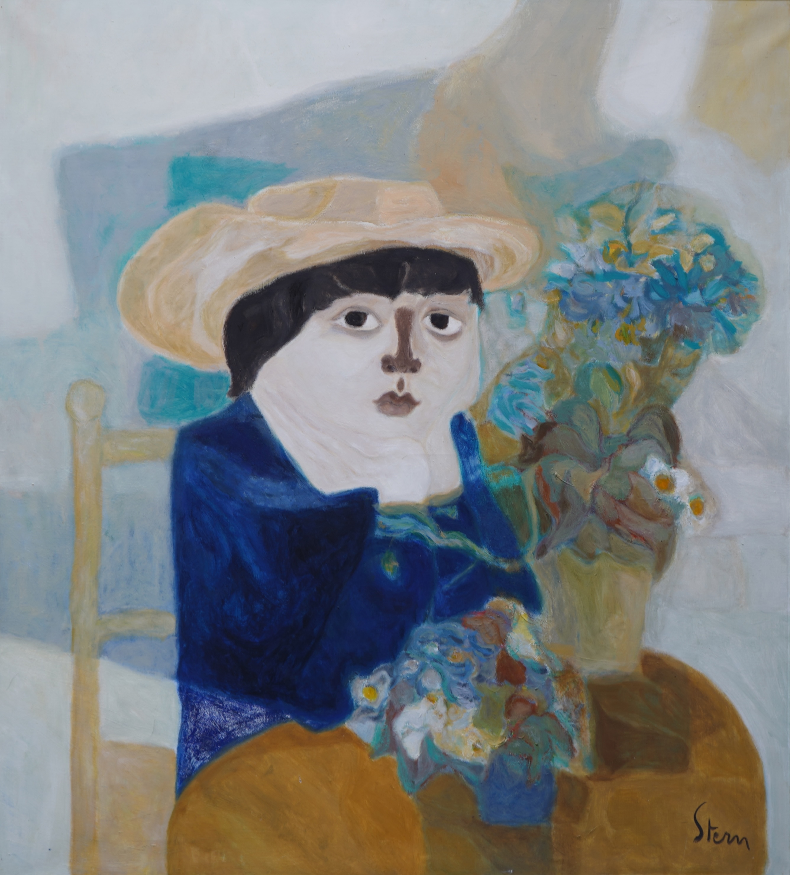 Bernard Stern, (1920-2002), 'Boy in Straw Hat'